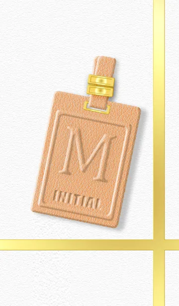 [LINE着せ替え] イニシャルM レザータッチの画像1