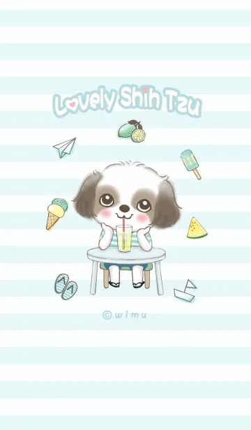 [LINE着せ替え] Lovely Shih Tzu 2 (Summer)の画像1