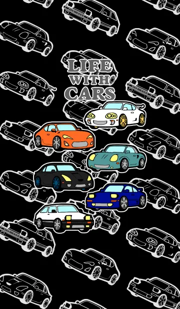 [LINE着せ替え] Life with cars (black)ver,2の画像1