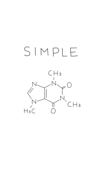 [LINE着せ替え] ゆるい手書きの化学構造式の画像1