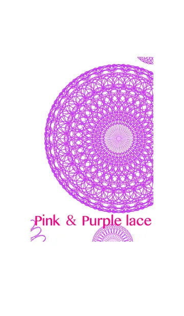 [LINE着せ替え] お花とリボンレース-ピンク3-の画像1