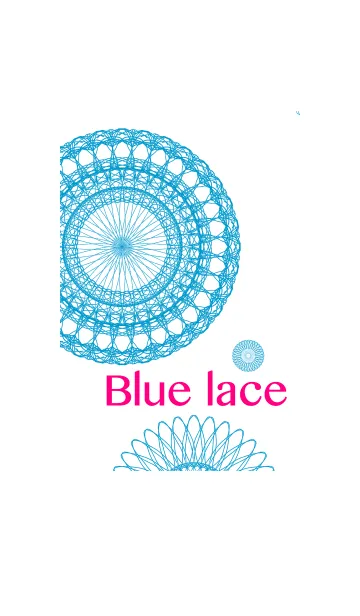 [LINE着せ替え] お花とリボンレース-ブルー-の画像1