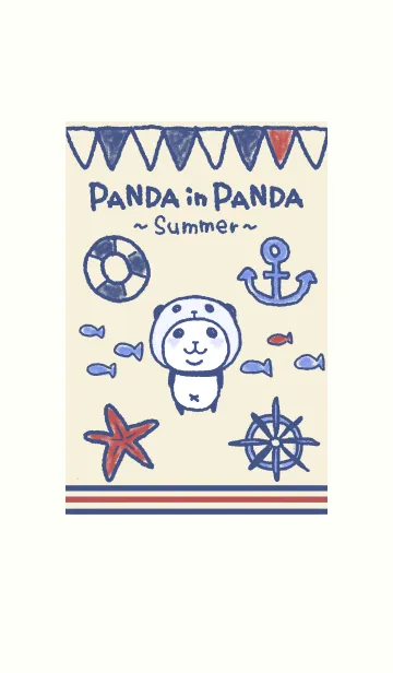 [LINE着せ替え] パンダinぱんだ (summer)の画像1