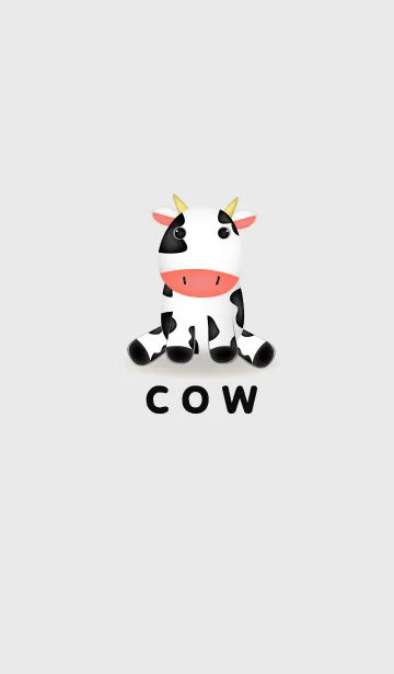 [LINE着せ替え] Simple Cute Cow theme v.3の画像1