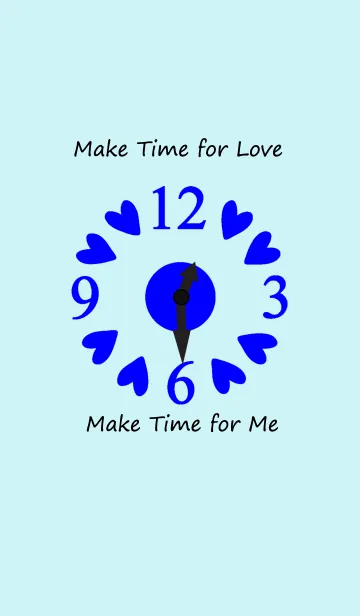 [LINE着せ替え] Make time for love_Blueの画像1