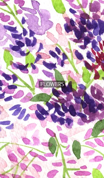 [LINE着せ替え] water color flowers_190の画像1