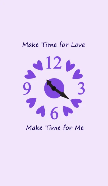 [LINE着せ替え] Make time for love_Purpleの画像1