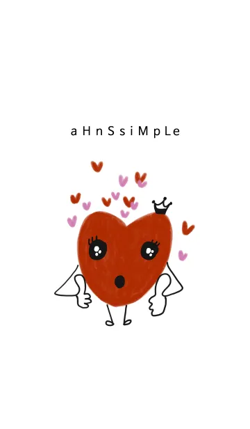 [LINE着せ替え] ahns simple_093_hart manの画像1