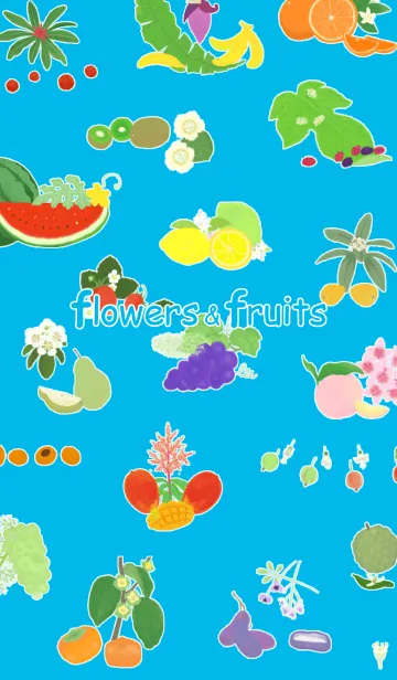 [LINE着せ替え] flowers ＆ fruitsの画像1