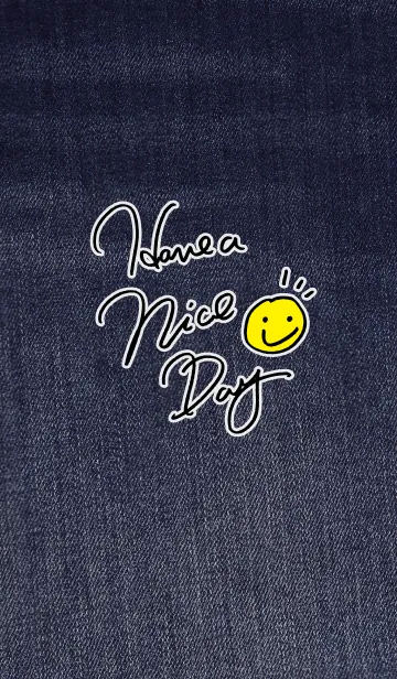 [LINE着せ替え] いい 1 日を！！- デニム-の画像1