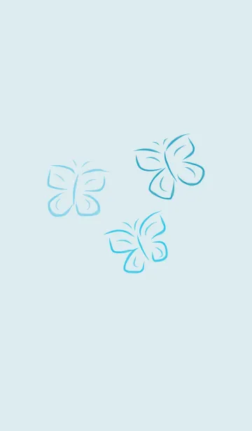 [LINE着せ替え] Pretty Butterfly Blue Summer of Loveの画像1