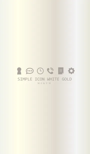 [LINE着せ替え] SIMPLE ICON WHITE GOLDの画像1