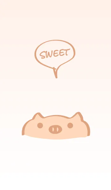 かわいいブタのシンプルなテーマの着せ替えメイン画像