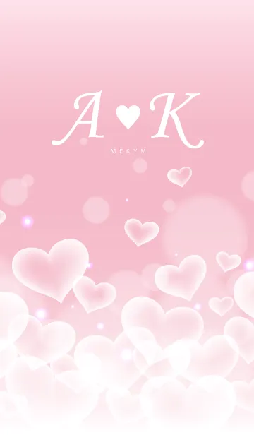 [LINE着せ替え] Initial -A＆K- Heart cloudの画像1