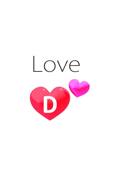 [LINE着せ替え] ハート イニシャル "D"の画像1