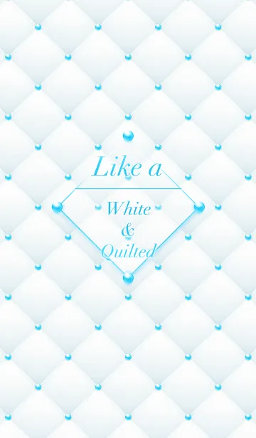 [LINE着せ替え] Like a - White ＆ Quilted #Raindropsの画像1