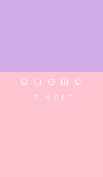 [LINE着せ替え] シンプル（ピンク パープル）V.3の画像1