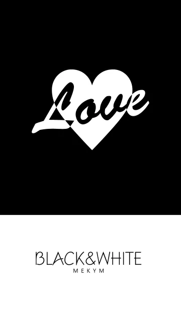 [LINE着せ替え] LOVE -BLACK＆WHITE-の画像1