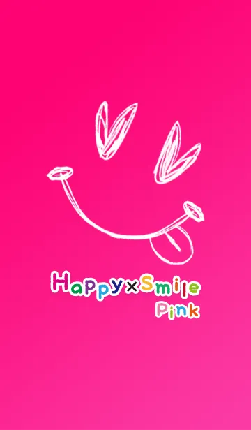 [LINE着せ替え] ハッピースマイル（ピンク）の画像1