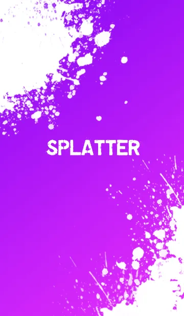 [LINE着せ替え] インクが飛び散ったデザイン-紫ver.の画像1