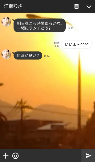 [LINE着せ替え] 故郷の夕日の画像3