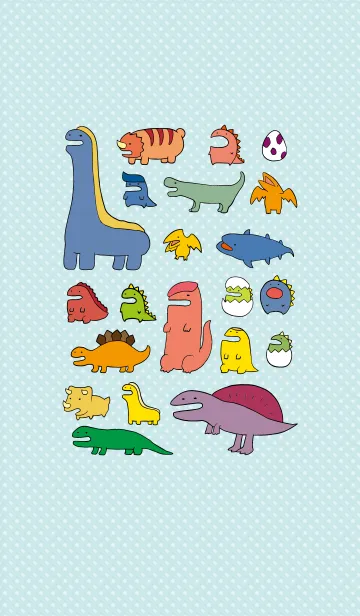 [LINE着せ替え] Little Dinosaur in Summerの画像1