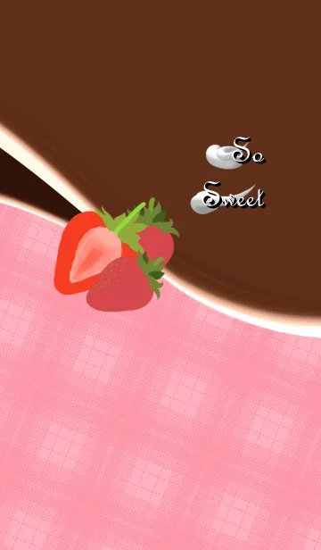 [LINE着せ替え] so sweet cream, and strawberryの画像1
