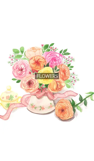 [LINE着せ替え] water color flowers_193の画像1