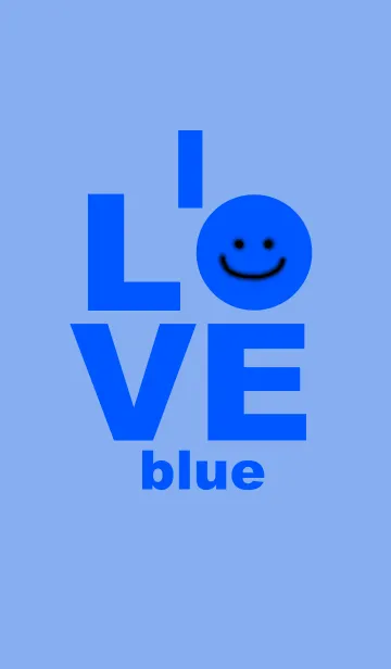 [LINE着せ替え] LOVE blue color 2の画像1