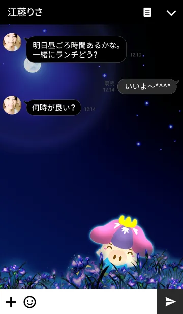 [LINE着せ替え] しょうぶー2 夜の庭園の画像3