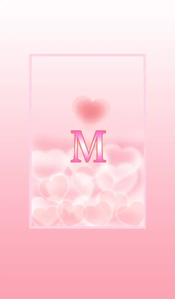 [LINE着せ替え] イニシャルピンク・Mの画像1
