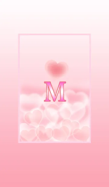 イニシャルピンク・Mの着せ替えメイン画像