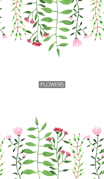 [LINE着せ替え] water color flowers_197の画像1