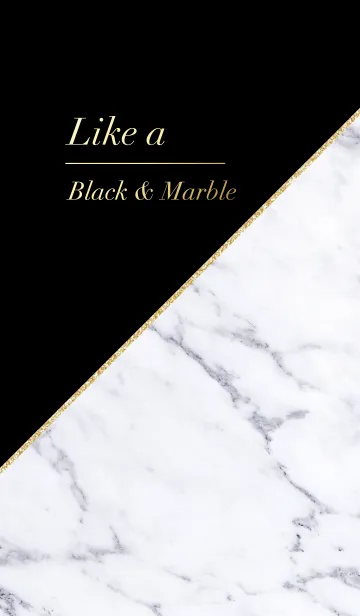 [LINE着せ替え] Like a - Black ＆ Marble #Elegantの画像1