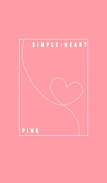 [LINE着せ替え] SIMPLE：HEART PINKの画像1