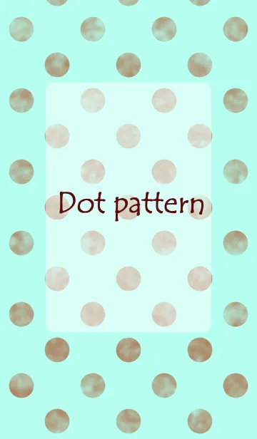 [LINE着せ替え] Dot pattern Emerald green and brownの画像1