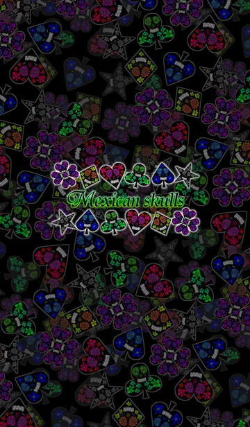 [LINE着せ替え] メキシカンスカル -Black style-の画像1