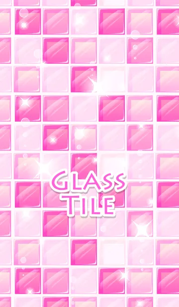 [LINE着せ替え] 透き通るガラスタイルの着せかえ -ピンク-の画像1