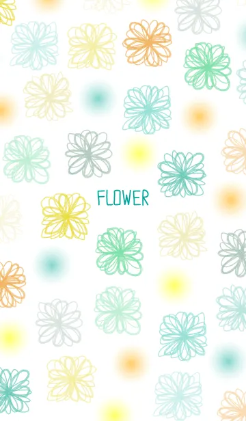 [LINE着せ替え] FLOWER-グリーン-の画像1