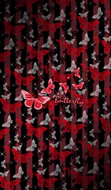 [LINE着せ替え] Butterfly -Red-の画像1