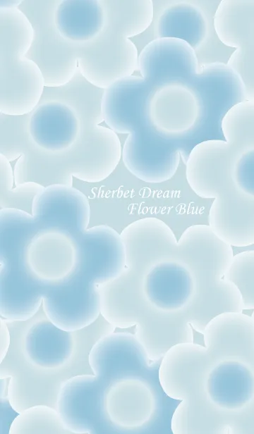 [LINE着せ替え] Sherbet Dream Flower Blueの画像1