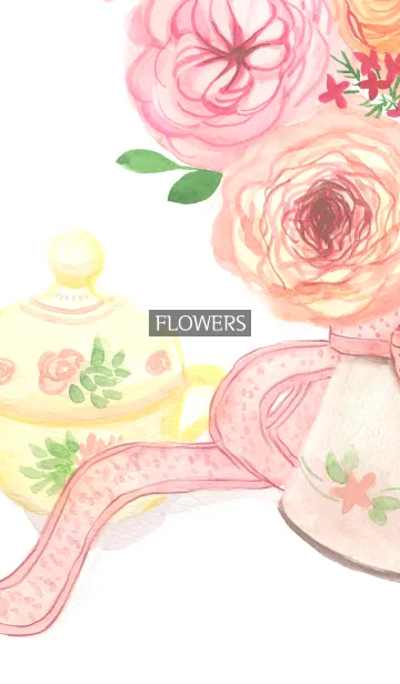 [LINE着せ替え] water color flowers_195の画像1