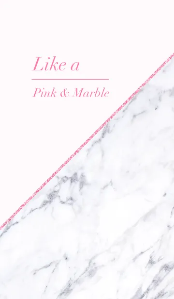 [LINE着せ替え] Like a - Pink ＆ Marble #Happinessの画像1
