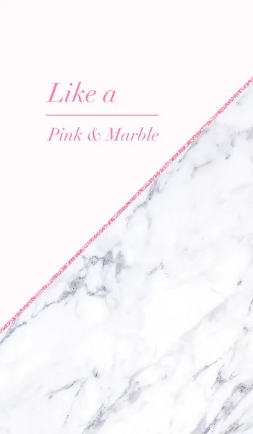 Like a - Pink ＆ Marble #HappinessのLINE着せ替え