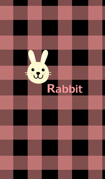 [LINE着せ替え] ウサギさんとチェック3の画像1