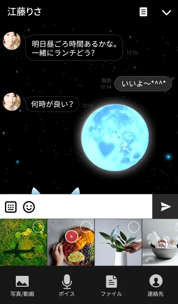 [LINE着せ替え] Blue Moon and Rabbit.の画像4