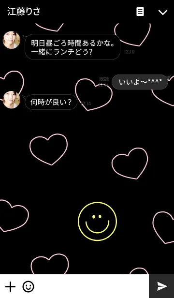 [LINE着せ替え] スマイルハートの画像3
