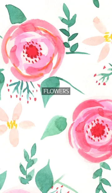 [LINE着せ替え] water color flowers_200の画像1