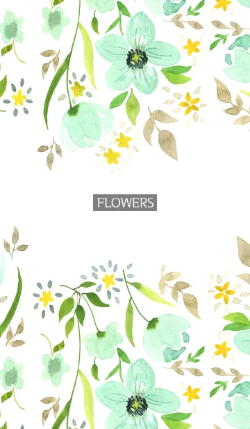 [LINE着せ替え] water color flowers_201の画像1