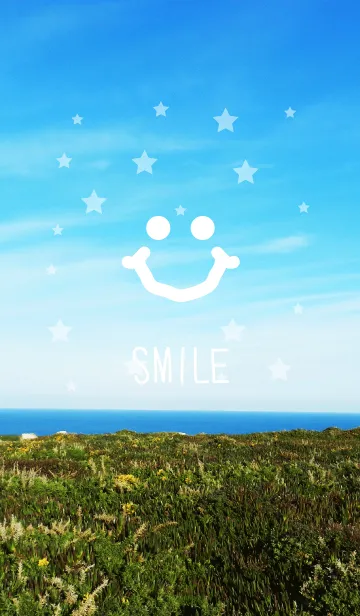 [LINE着せ替え] 自由 笑顔-海2-の画像1